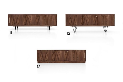 Notenhouten dressoir met schuifdeur O-S04