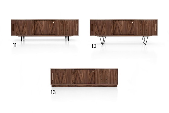 Image 1 of Notenhouten dressoir met schuifdeur O-S04