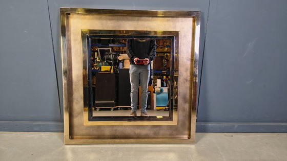 Image 1 of XXL-spiegel van Maison Jansen, jaren 70.