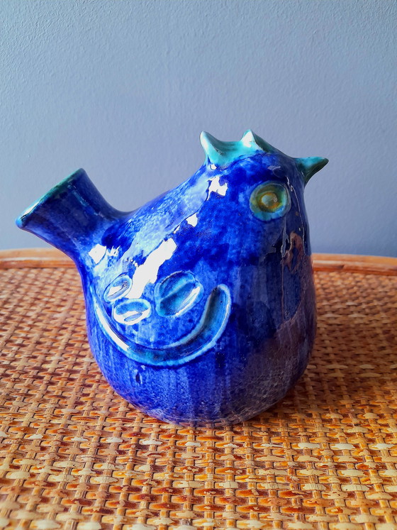 Image 1 of Glazed Ceramic Bird Vase