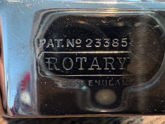 Image 1 of 1930/1940 silver rotary razor sharpener