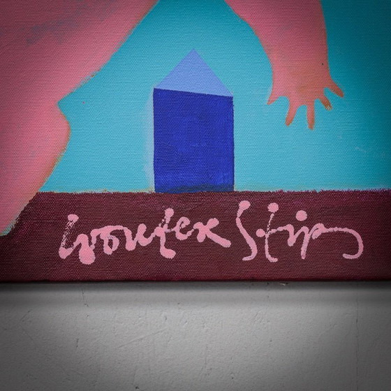 Image 1 of Whimsical Figurative Painting by Wouter Stips, Netherlands, 2000s