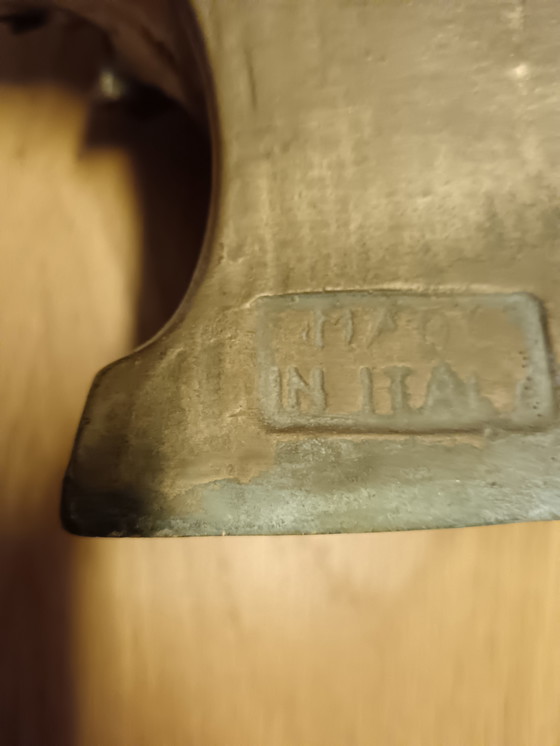 Image 1 of Sculpturaal werk met een Wehrle-klok uit de jaren 1940 en 1950 - Art Deco