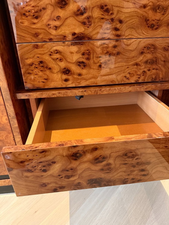 Image 1 of Buffet italien vintage en ronce de noyer