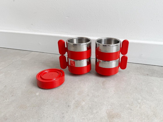 4x Vintage Morinox Espresso Cups From the 70s – Crockery, Metal, Plastic (photo 9 of 9)