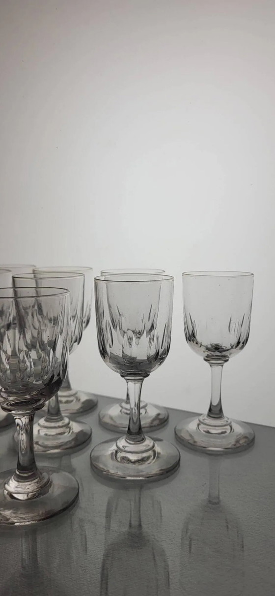 9 bicchieri da digestivo Art Déco anni '30 – Bicchieri e caraffe, Crystal, Glass, Art Deco (photo 3 of 4)