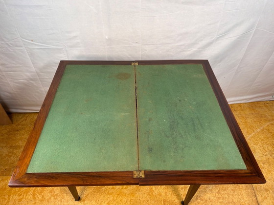 Image 1 of Antique Edwardian Rosewood Inlaid Desk / Transforming Games Table (1900–1910)  A Masterpiece of Dual-Function Design with Exquis