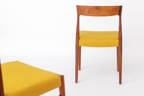 Paar Vintage Teak Eetkamerstoelen van Casala, nieuw gestoffeerd, Duitsland, jaren 60 – Textile (photo 8 of 11)