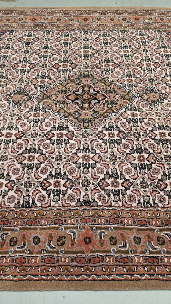 Image 1 of Hand-knotted Oriental wool Bidjar rug medallion brown 248x348cm