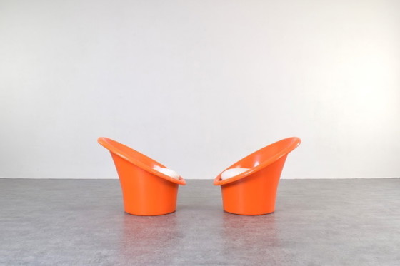 Skopa Lounge Chairs by Ole Gjerløv-Knudsen & Torben Lind for IKEA, 1970s, Set of 2 – Loveseats, Plastic (photo 3 of 18)