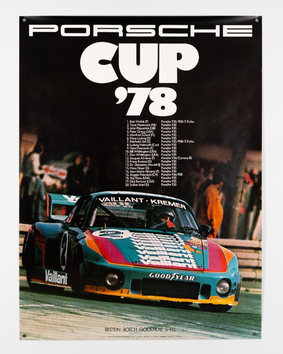 Image 1 of Porsche Cup 78 – 1978 – Poster originale Porsche vintage di Werbeagentur Strenger – Vintage Motorsport – 102x76 cm