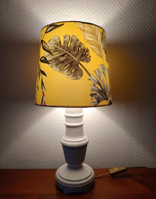 Lampe marbre et abat-jour sur mesure 