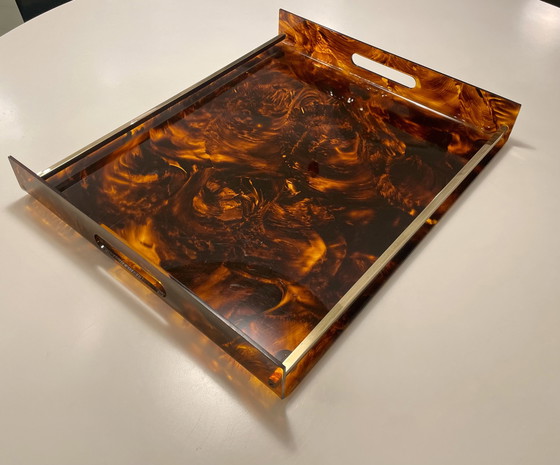 Image 1 of Maison Meraier Lucite Tortoise Frankrijk 70's