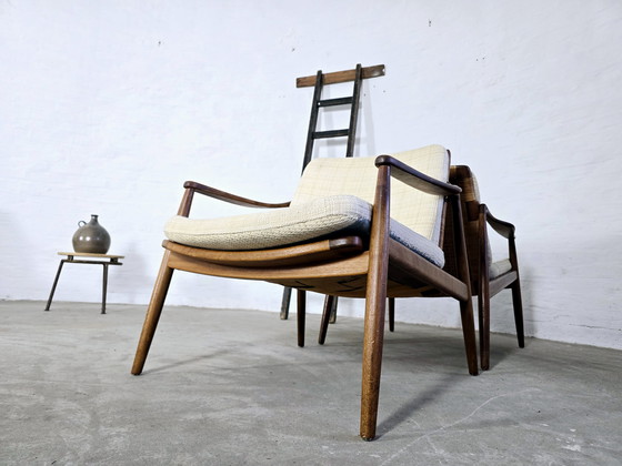Image 1 of Hartmut Lohmeyer Set Mid Century anni '60 e '70 Panche Poltrone Poltrona Vintage Suite