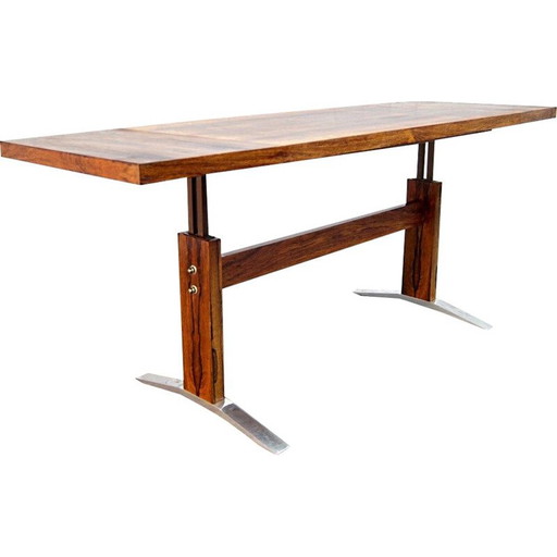 Mesa ajustable vintage de palisandro de K & G, Alemania, 1960