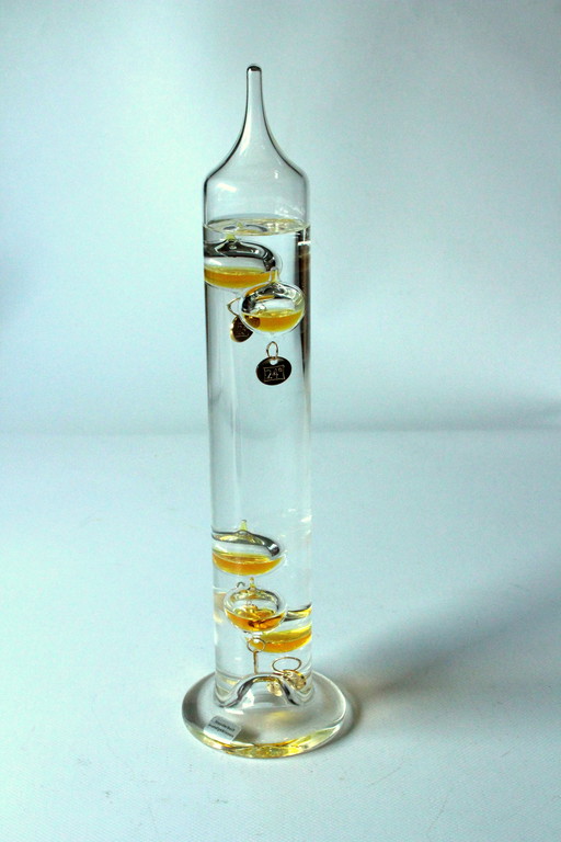 Galileo thermometer - Handmade - Mouth-blown - Glass/metal