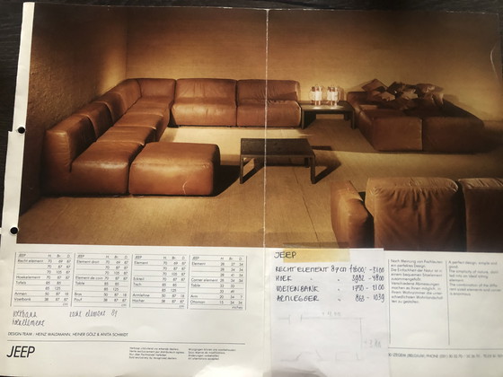 Image 1 of Durlet Jeep Modular Leather Sofa Brown