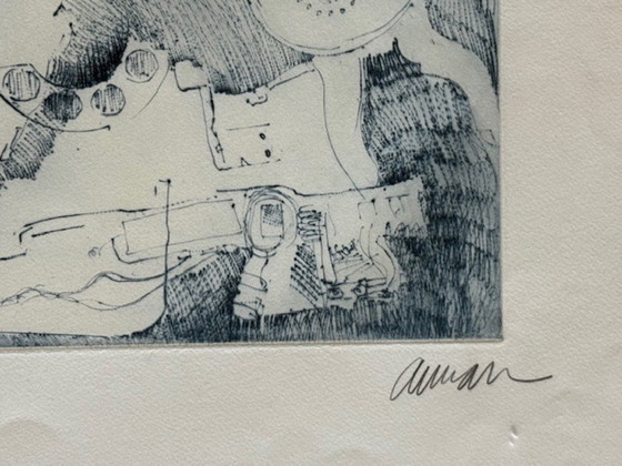 Image 1 of Lithografie "De telefoons" van Arman