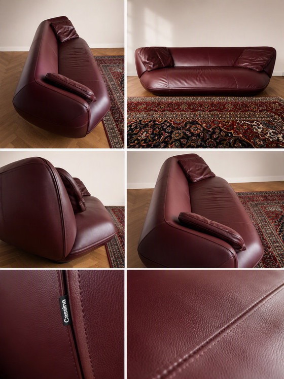Cassina Floe Insel Sofa by Patricia Urquiola | Burgundy Leather | Discontinued Model – 3-5 seaters (photo 5 of 5)