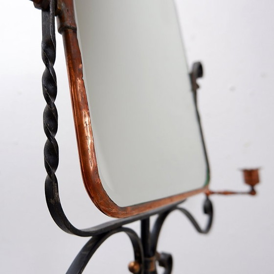 Image 1 of French barber's mirror from the 1930s