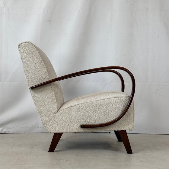 Image 1 of Paar volledig gerestaureerde Jindřich Halabala Type C fauteuils voor UP Závody, jaren 30