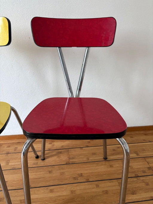 Chaises de cuisine en Formica, lot de 2