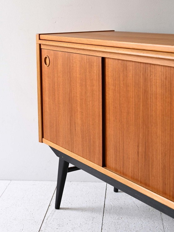 Image 1 of Scandinavian Teak Sideboard with Black Details