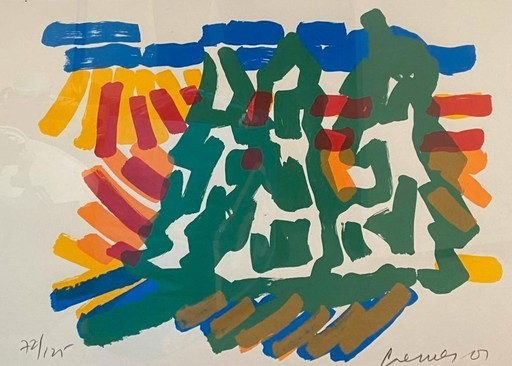 Jan Cremer - serigrafia incorniciata "PAYSAGE TOSCANE II"