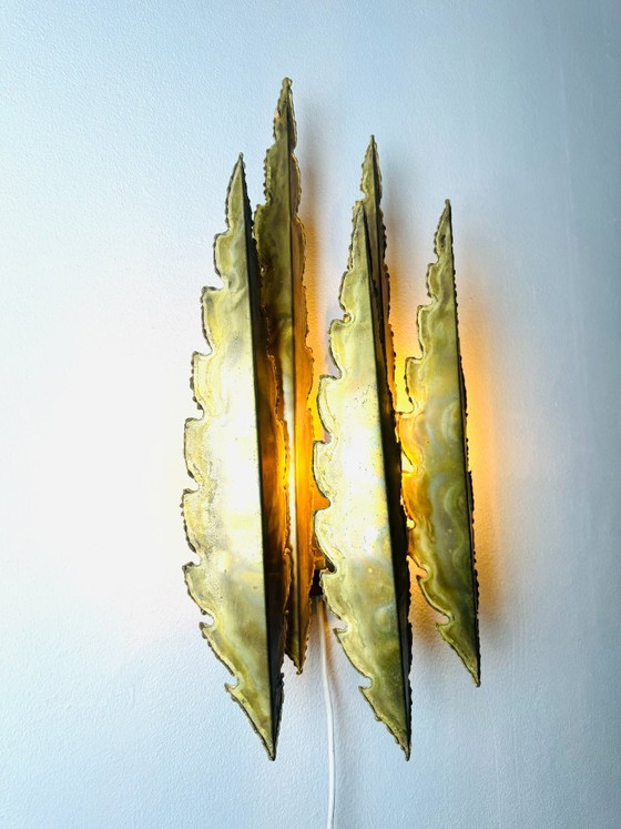 Large Model 5195 brutalist wall light by Svend Aage Holm-Sørensen for Holm-Sørensen & Co., Denmark, 1960s (photo 8 of 9)