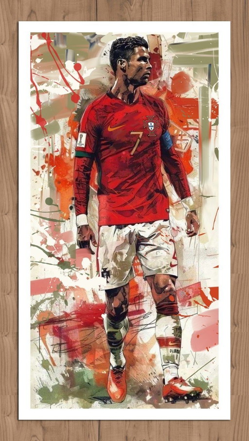 Alberto RICARDO - Cristiano Ronaldo 2 - Litografía de artista