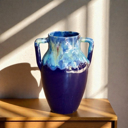 Grande vaso antico, firmato, realizzato in Bordeaux Art Ceramics nel 1930