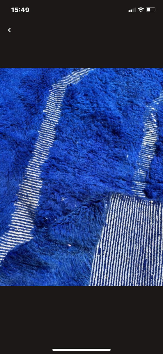 Tappeto Marocchino Berbero Blu In Lana – Tappeti, Wool (photo 5 of 6)
