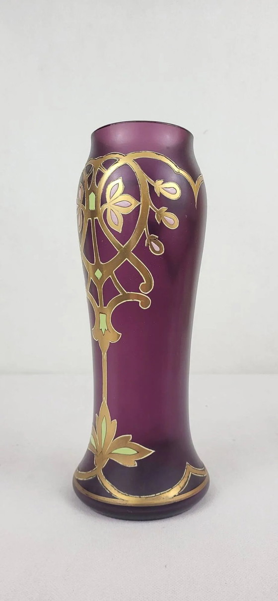 Vaso in vetro smaltato, anni '30 – Vasi, Crystal, Glass, Art Deco (photo 4 of 10)