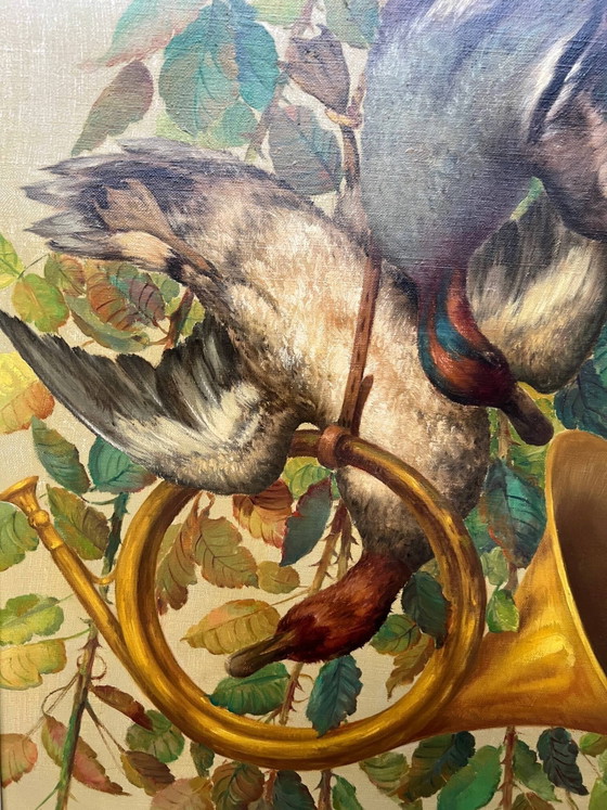 Hunting style painting. Oil on canvas. – Paintings & Drawings (photo 3 of 7)