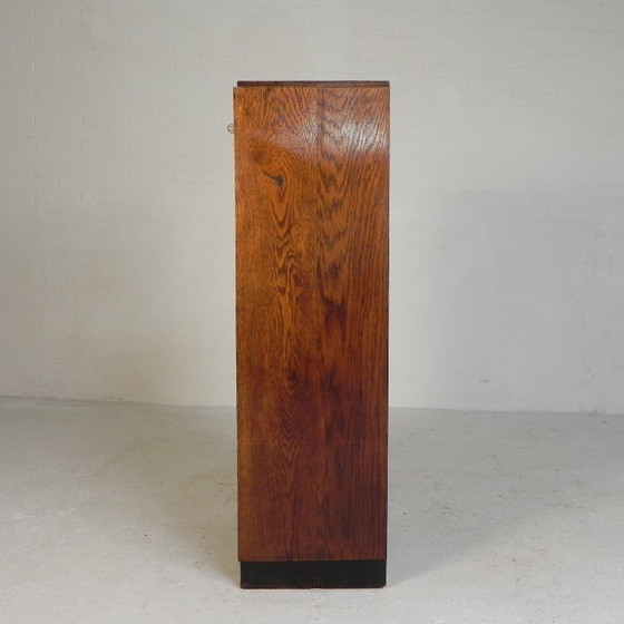 Image 1 of Eiken rolluikkast met 1 luik, 116 cm hoog, jaren 30