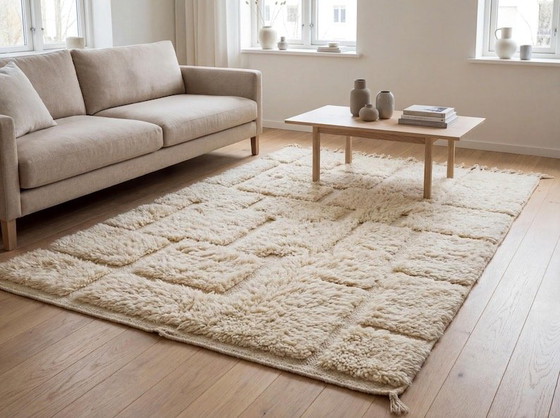 Image 1 of Berberteppich aus reiner Wolle, handgefertigt nach traditionellen Methoden, 2/3 m