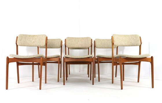 Image 1 of Ensemble de 6 chaises Erik Buch pour O.D. Mobler modèle 49 vintage