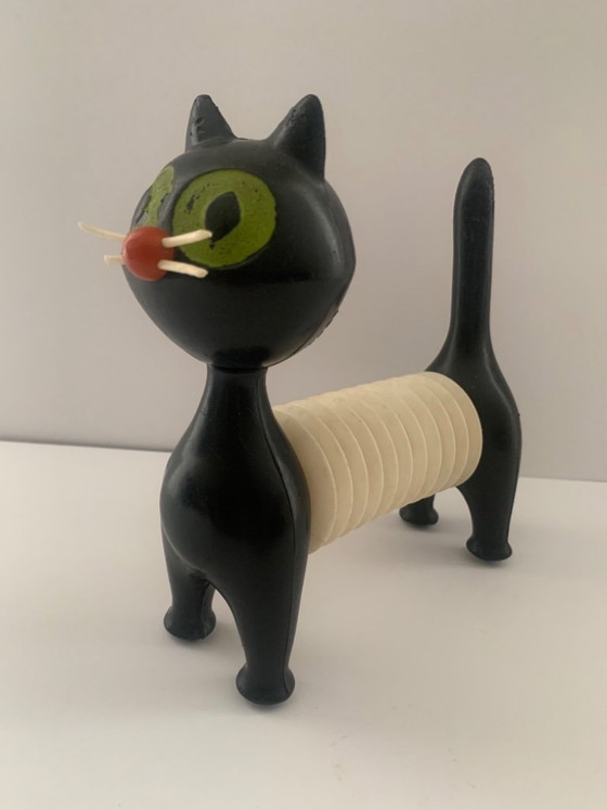 Image 1 of Chat Accordéon Animal Squeaky Toy Libuse Niklova 1963 Fatra Napajedla République tchèque CSSR Design République tchèque