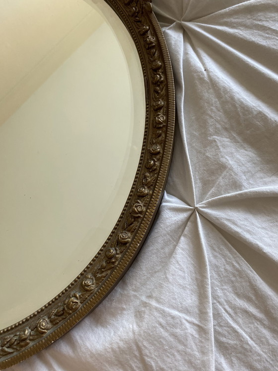 Image 1 of Antieke Strikspiegel Facet Geslepen