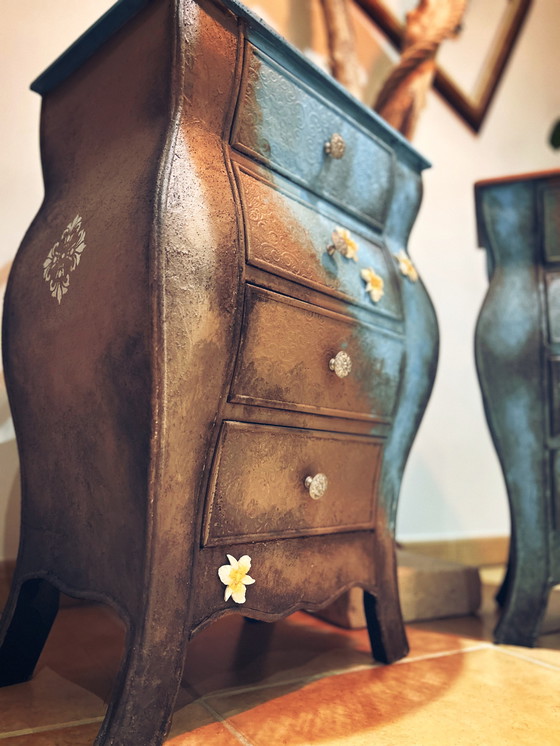 Image 1 of Pare de chevets texturizados relookes