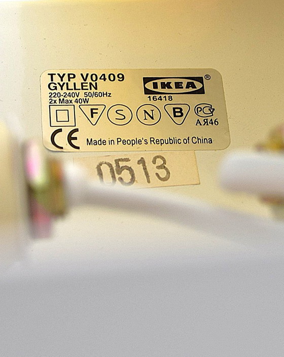 Image 1 of Vintage IKEA GYLLEN Wandleuchte - Geometrisches Glas - Julia Treutiger, 1990er Pop Art