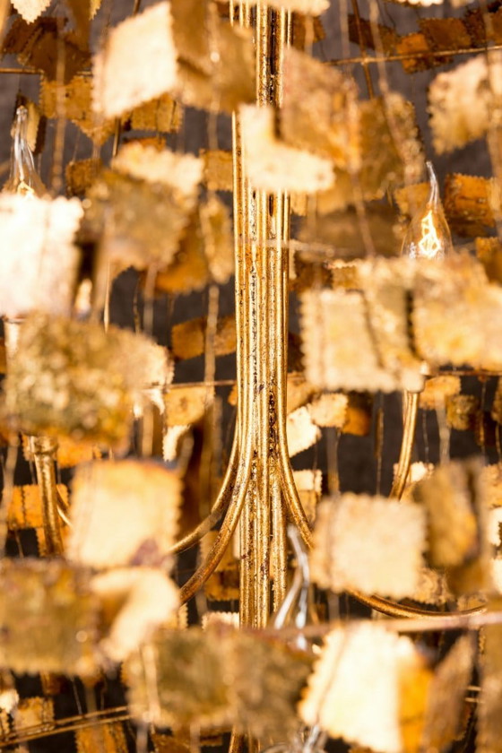 Image 1 of Gouden Hanglamp Rond