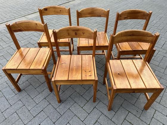 Image 1 of 6x vintage eetkamerstoelen
