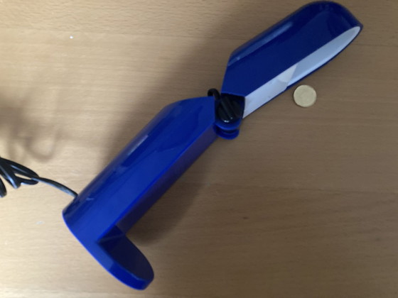 Image 1 of 2x Space Age Z-vouwbare wandlamp in monochroom blauw ontwerp gebaseerd op Manon