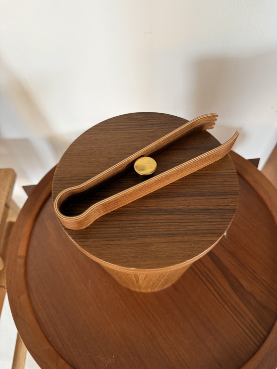 Image 1 of Vintage Deense Teakhouten Ijsemmer ‘60