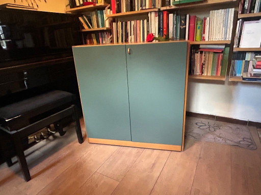 Armario/cómoda Molteni & C Design – Chapa de nogal auténtica y verde prusiano (vintage) – kasten, Metal, Wood