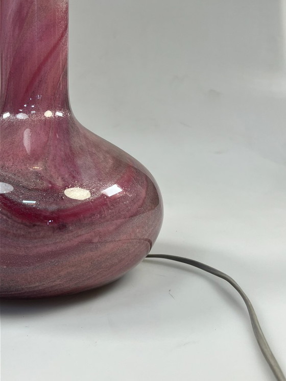 Image 1 of Vintage Danish Table Lamp, Purple Glass, Holmegaard Troll 2