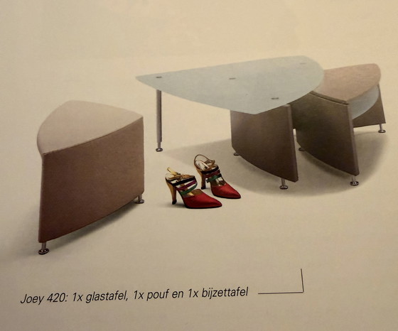 Image 1 of Leolux Joey coffee table + leather side table