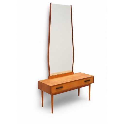 Vintage kaptafel met hoge spiegel gemaakt in de jaren ’70