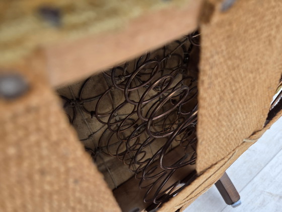 Image 1 of 1960er Jahre Dänischer Sessel, hellgrüner Möbelvelours, Buchenholz